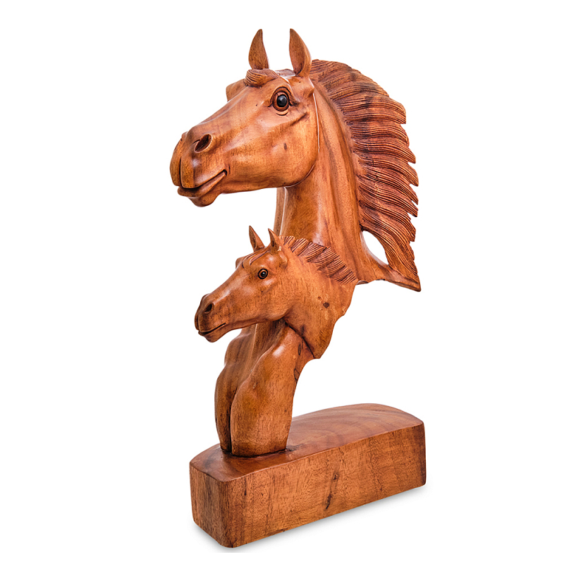 Статуэтка деревянная в виде головы лошади Horse of the World Коричневый Статуэтка деревянная в виде головы лошади Horse of the World Коричневый в Волгограде | Loft Concept