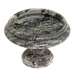 Фруктовница средняя из натурального камня Змеевик Шабровский Natural Stone Fruit Bowls варинант исполнения - 2 | Loft Concept в Волгограде