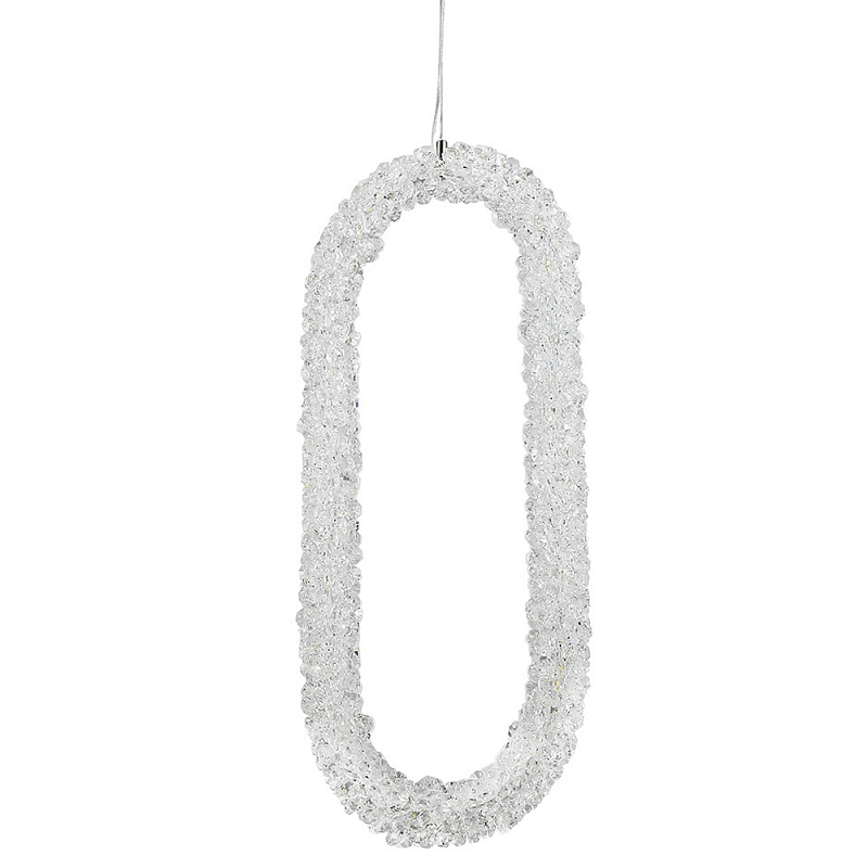 Подвесной светильник овальной формы Gilbertine Oval Crystal Hanging Lamp Прозрачный Хром Подвесной светильник овальной формы Gilbertine Oval Crystal Hanging Lamp Прозрачный Хром в Волгограде | Loft Concept