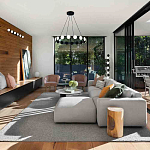 Бра с 6-ю круглыми плафонами на черном основании Maxine Light варинант исполнения - 3 | Loft Concept в Волгограде