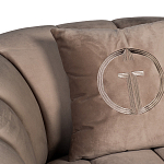 Дизайнерское кресло мягкое из серого велюра Serenity варинант исполнения - 2 | Loft Concept в Волгограде