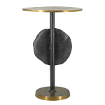 Столик приставной с абстрактным основанием и акцентом в виде золотистого диска Heavenly Space варинант исполнения - 2 | Loft Concept в Волгограде