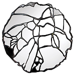 Зеркало кругле в декоративной раме чёрного цвета Black Ratio варинант исполнения - 1 | Loft Concept в Волгограде