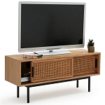 ТВ-тумба из дуба и плетеного ротанга Wicker Chasey TV Stand варинант исполнения - 5 | Loft Concept в Волгограде