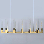 Люстра CANELLE Linear Chandelier 12 Modern Brass варинант исполнения - 2 | Loft Concept в Волгограде
