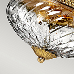 Потолочный светильник цвета латунь с прозрачным рифленым плафоном в форме чаши Hinkley варинант исполнения - 3 | Loft Concept в Волгограде