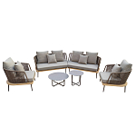 Диван садовый угловой Counter серый варинант исполнения - 3 | Loft Concept в Волгограде