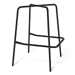 Барный стул со спинкой и подлокотниками на 4-х металлических ножках Douglas Rhombus Черный Велюр варинант исполнения - 5 | Loft Concept в Волгограде