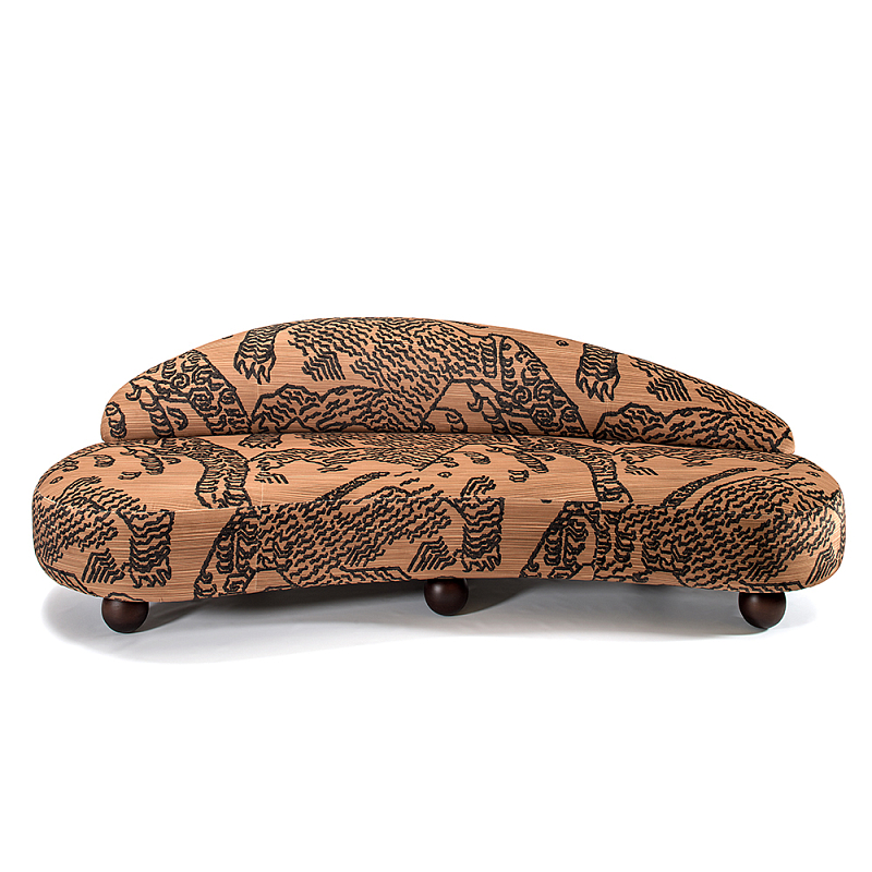 Дизайнерский Диван Wakonda Оранжевый Коричневый в Волгограде | Loft Concept 