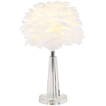 Настольная лампа с перьями Plumage White Table Lamp варинант исполнения - 1 | Loft Concept в Волгограде