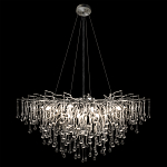 Люстра подвесная с прозрачными стеклянными подвесками в форме капель Диаметр 100 см Droplet Chandelier варинант исполнения - 13 | Loft Concept в Волгограде