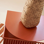 Оранжевый приставной стол из металла Lattice варинант исполнения - 6 | Loft Concept в Волгограде