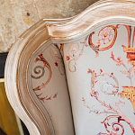 Кресло из массива бука серое с растительным орнаментом Raffael Floral Grey Armchair варинант исполнения - 6 | Loft Concept в Волгограде