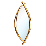 Зеркало овальное в деревянной золотистой раме Oval Gold Lines варинант исполнения - 1 | Loft Concept в Волгограде