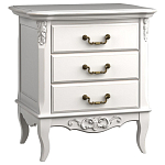 Тумба прикроватная белого цвета из массива бука в стиле прованс White Provence варинант исполнения - 3 | Loft Concept в Волгограде