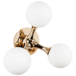 Бра с 3-мя плафонами из стеклянных шаров Pearls Suspension Gold Wall Lamp варинант исполнения - 1 | Loft Concept в Волгограде