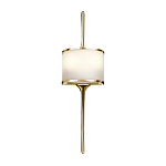 Бра вертикальное с белым полукруглым плафоном и длинным стержнем S Kichler варинант исполнения - 7 | Loft Concept в Волгограде