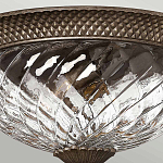 Потолочный светильник с чашеобразным плафоном из толстого волнообразного стекла и широким узорчатым основанием Hinkley варинант исполнения - 3 | Loft Concept в Волгограде