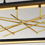 Люстра прямоугольная черного цвета с декором в виде ветвей в золотой отделке Hinkley варинант исполнения - 6 | Loft Concept в Волгограде