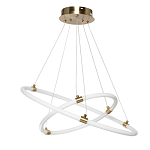Люстра подвесная с двумя пересекающимися белыми светодиоидными кольцами Luke Lampco Tracer Lamp варинант исполнения - 2 | Loft Concept в Волгограде