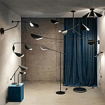 Торшер с поворотным плафоном Aracea Black Floor Lamp варинант исполнения - 8 | Loft Concept в Волгограде