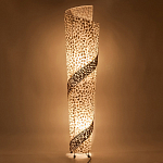 Торшер из перламутра на металлическом каркасе Indonesian Spiral 2 варинант исполнения - 4 | Loft Concept в Волгограде