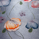 Обои ручная роспись Falling Flowers Standard colourway on Flash metallic silk варинант исполнения - 2 | Loft Concept в Волгограде