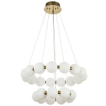 Многоярусная кольцевая люстра с плафонами шары Rings Suspension Light Chandelier варинант исполнения - 2 | Loft Concept в Волгограде