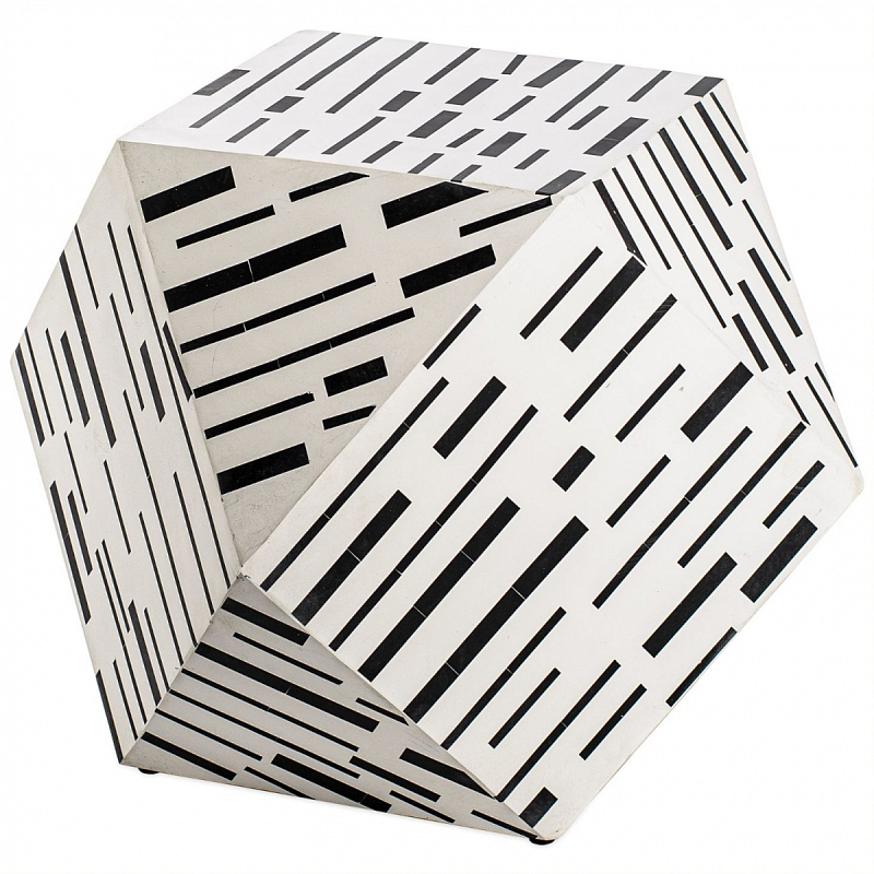 Табурет Black&white Indian Bone Inlay stool Черно-белый Табурет Black&white Indian Bone Inlay stool Черно-белый в Волгограде | Loft Concept
