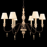 Люстра на металлическом основании с 6-ю белыми тканевыми абажурами Terrain варинант исполнения - 6 | Loft Concept в Волгограде