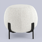 Пуф в ткани букле молочного цвета Pikelet варинант исполнения - 2 | Loft Concept в Волгограде