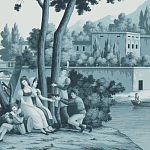 Обои ручная роспись Views of Italy Mare Verde варинант исполнения - 1 | Loft Concept в Волгограде