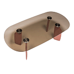 Обеденный стол со стеклянной столешницей и розовыми ножками с тканевой обивкой Wrigley варинант исполнения - 1 | Loft Concept в Волгограде