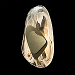 Бра овальное из стекла с золотым элементом Flow Texture  варинант исполнения - 7 | Loft Concept в Волгограде