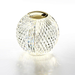 Настольная лампа с прозрачным шарообразным плафоном на цилиндрической подставке Crystal Globule варинант исполнения - 4 | Loft Concept в Волгограде