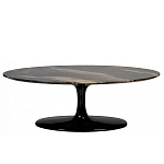 Стол журнальный овальный с столешницей из искусственного мрамора Alonso Gloss варинант исполнения - 1 | Loft Concept в Волгограде