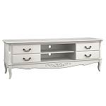 ТВ-тумба белая из массива бука с 4-мя ящиками и 2-мя полками White Provence варинант исполнения - 1 | Loft Concept в Волгограде