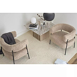 Кресло полукруглое мягкое с буклированной обивкой Armchair with Boucle Upholstery варинант исполнения - 5 | Loft Concept в Волгограде