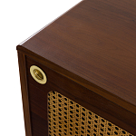 ТВ-тумба из ореха с плетеным декором Eland Wooden Wicker TV Stand варинант исполнения - 6 | Loft Concept в Волгограде