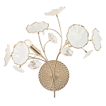 Бра с белыми лепестками из керамики и прозрачными хрустальными цветками Wintery flovers варинант исполнения - 1 | Loft Concept в Волгограде