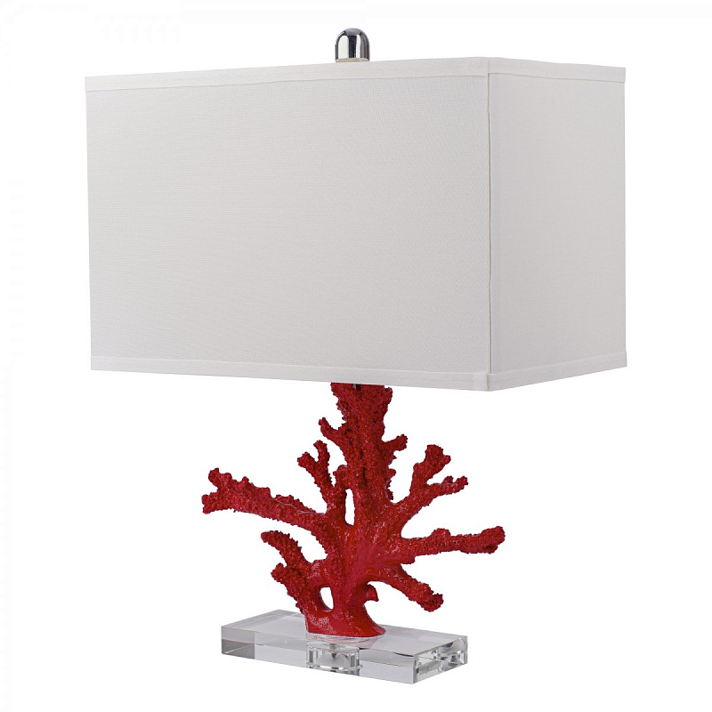 Настольная лампа Red Coral Красный (Red) Белый Настольная лампа Red Coral Красный (Red) Белый в Волгограде | Loft Concept