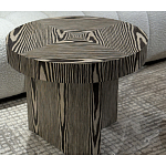 Столик журнальный круглый с полосатым узором Zebroids варинант исполнения - 4 | Loft Concept в Волгограде