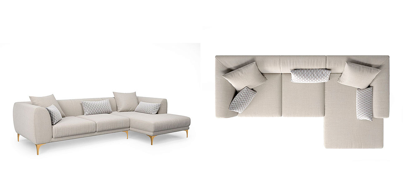 Диван белый угловой Брайан Brian Collection Диван белый угловой Брайан Brian Collection - Loft-Concept в Волгограде