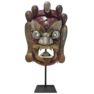 Тибетская буддийская маска божества Wrathful 