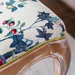 Банкетка из массива бука с цветочным принтом Beige Chinoiserie Garden Banquette варинант исполнения - 3 | Loft Concept в Волгограде