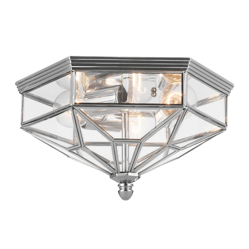 Потолочный светильник Zeil E27X3 Хром Бронза Прозрачный в Волгограде | Loft Concept 