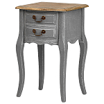Прикроватная тумба из массива березы серая Grey Montmartre Provence Bedside Table варинант исполнения - 1 | Loft Concept в Волгограде