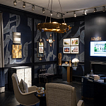 Обои ручная роспись в стиле Арт-деко Symphony Colourway SC-104 on Kyanite silk dupion варинант исполнения - 2 | Loft Concept в Волгограде