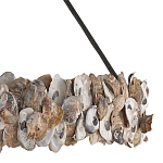 Люстра круглая с абажуром из устричных раковин Sea Ravens варинант исполнения - 1 | Loft Concept в Волгограде