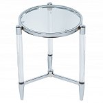 Приставной столик со стеклянной столешницей Deimos варинант исполнения - 1 | Loft Concept в Волгограде